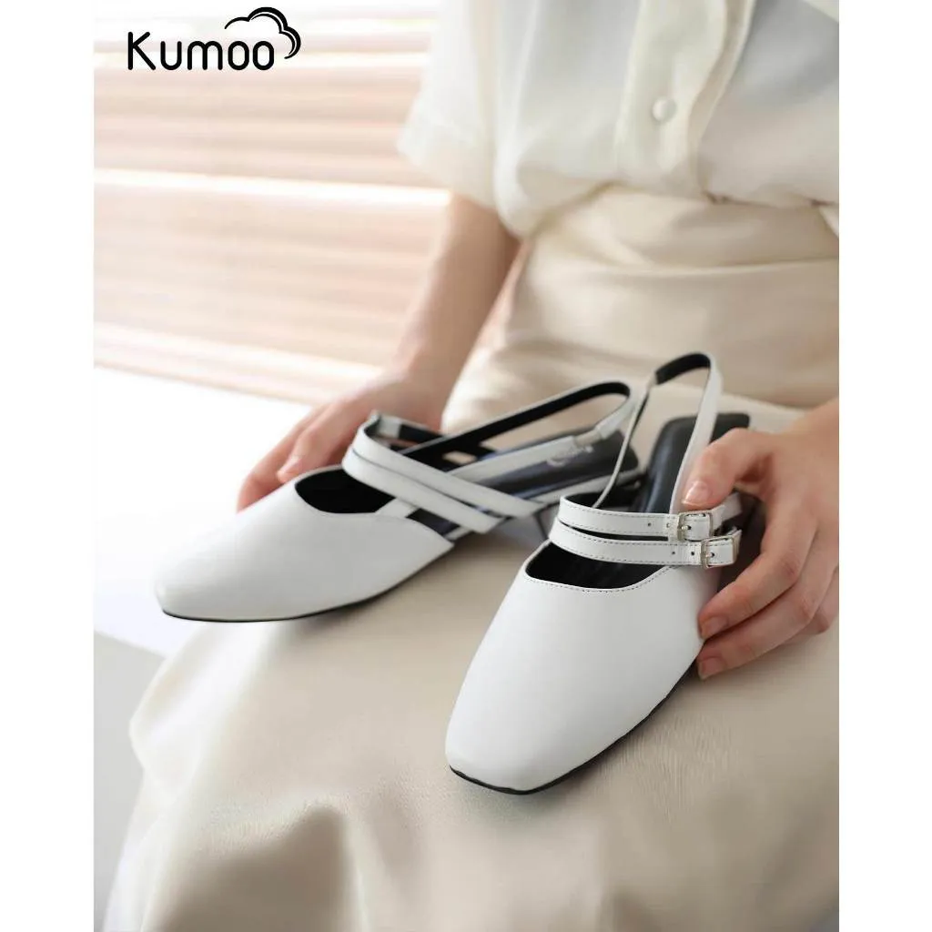 Ảnh Giày Cao Gót Nữ Kumoo GCG-KUMO-010-C Màu Trắng Gót 4cm Phong Cách Thời Thượng Quý Cô Công Sở 3
