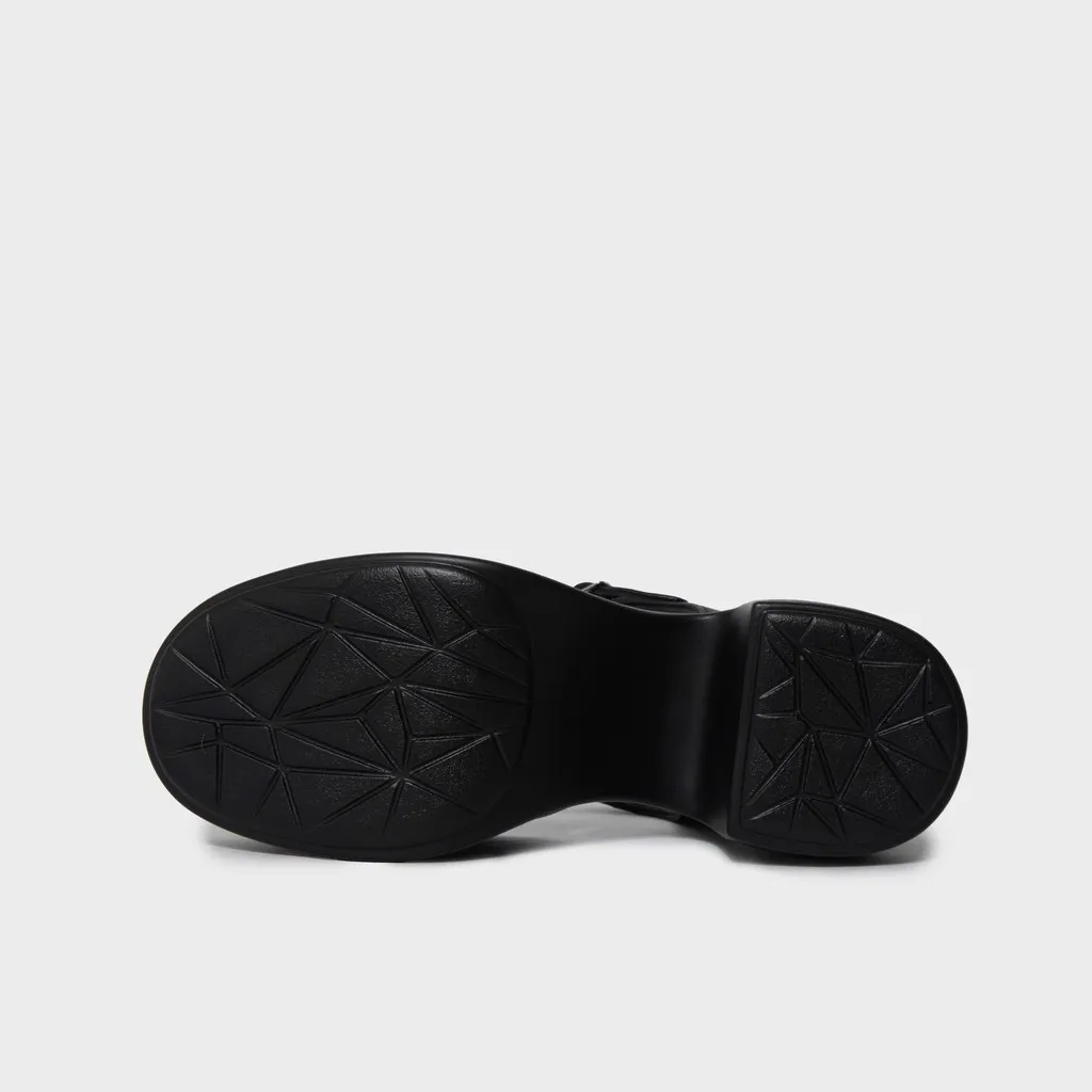 Ảnh Giày Cao Gót Nữ KUMOO Annie Heel GCG-KUMO-020-A Màu Đen Dáng MaryJane Trẻ Trung Đế Vuông 7cm 4