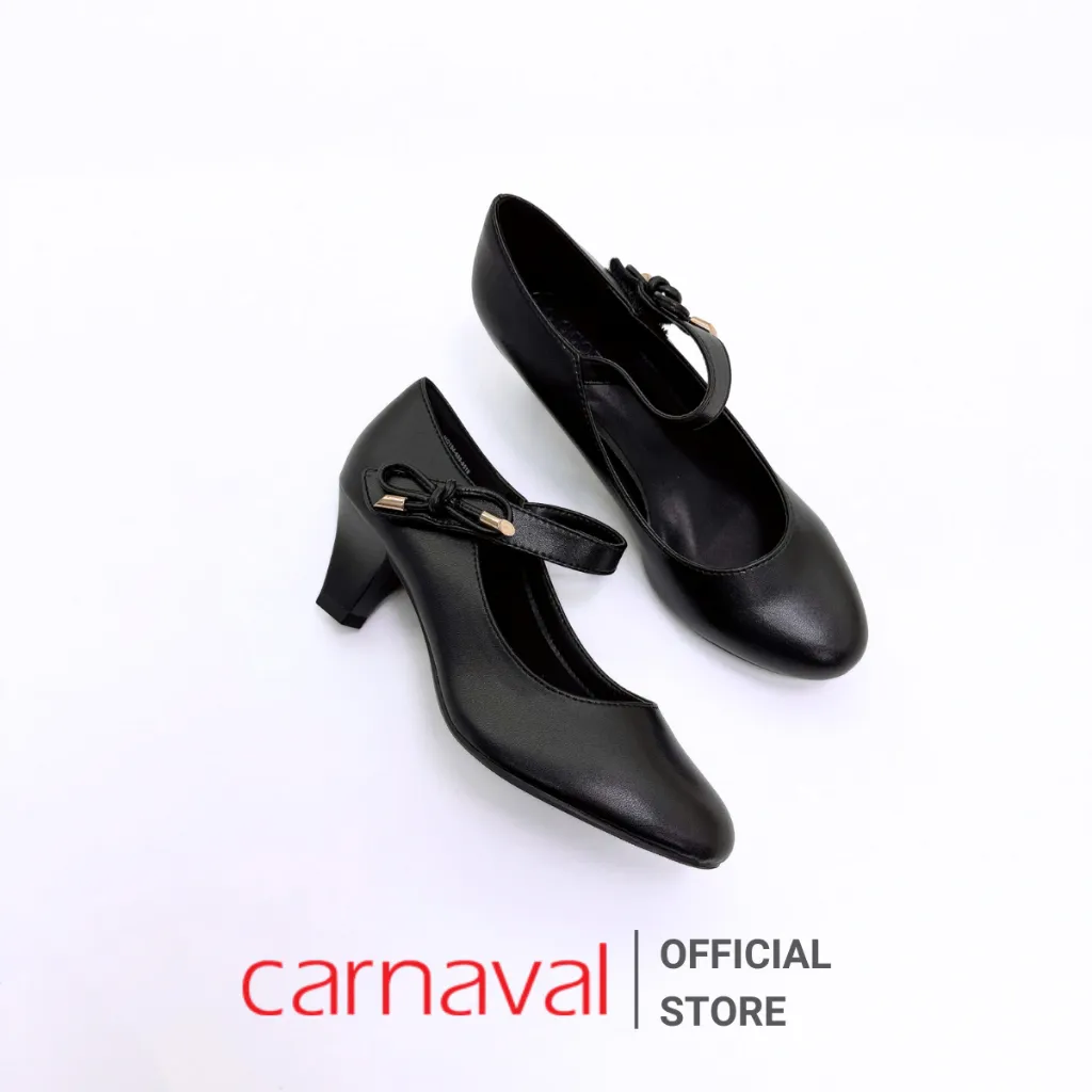 Ảnh Giày cao gót nữ mũi nhọn Carnaval đế vuông cao 5cm cao cấp, siêu sang - VS74 3