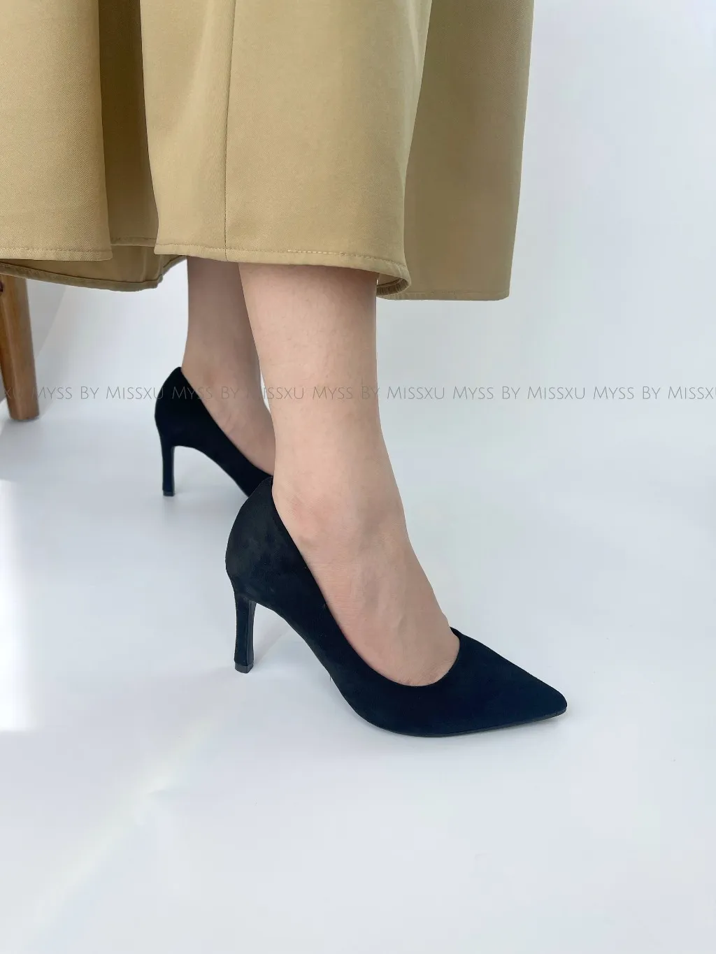 Ảnh Giày cao gót nữ MYSS mũi nhọn 8cm da lì thời trang - CG143 1