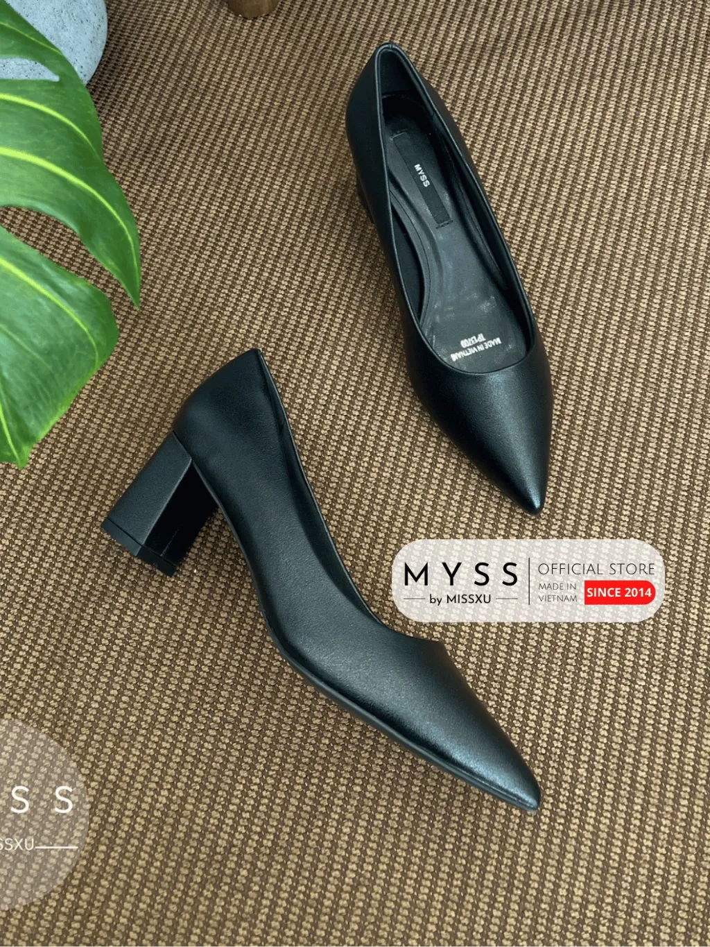 Ảnh Giày cao gót nữ MYSS mũi nhọn gót trụ 6 cm cao cấp - CG288 1