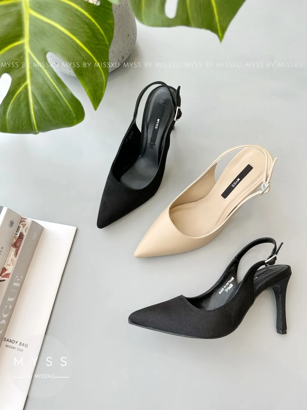 Ảnh Giày cao gót nữ MYSS sling back 9 cm thời trang - CG181 2