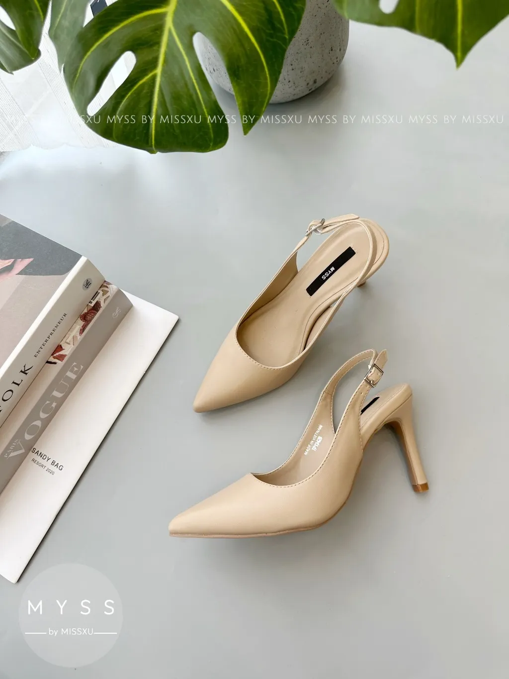 Ảnh Giày cao gót nữ MYSS sling back 9 cm thời trang - CG181 3
