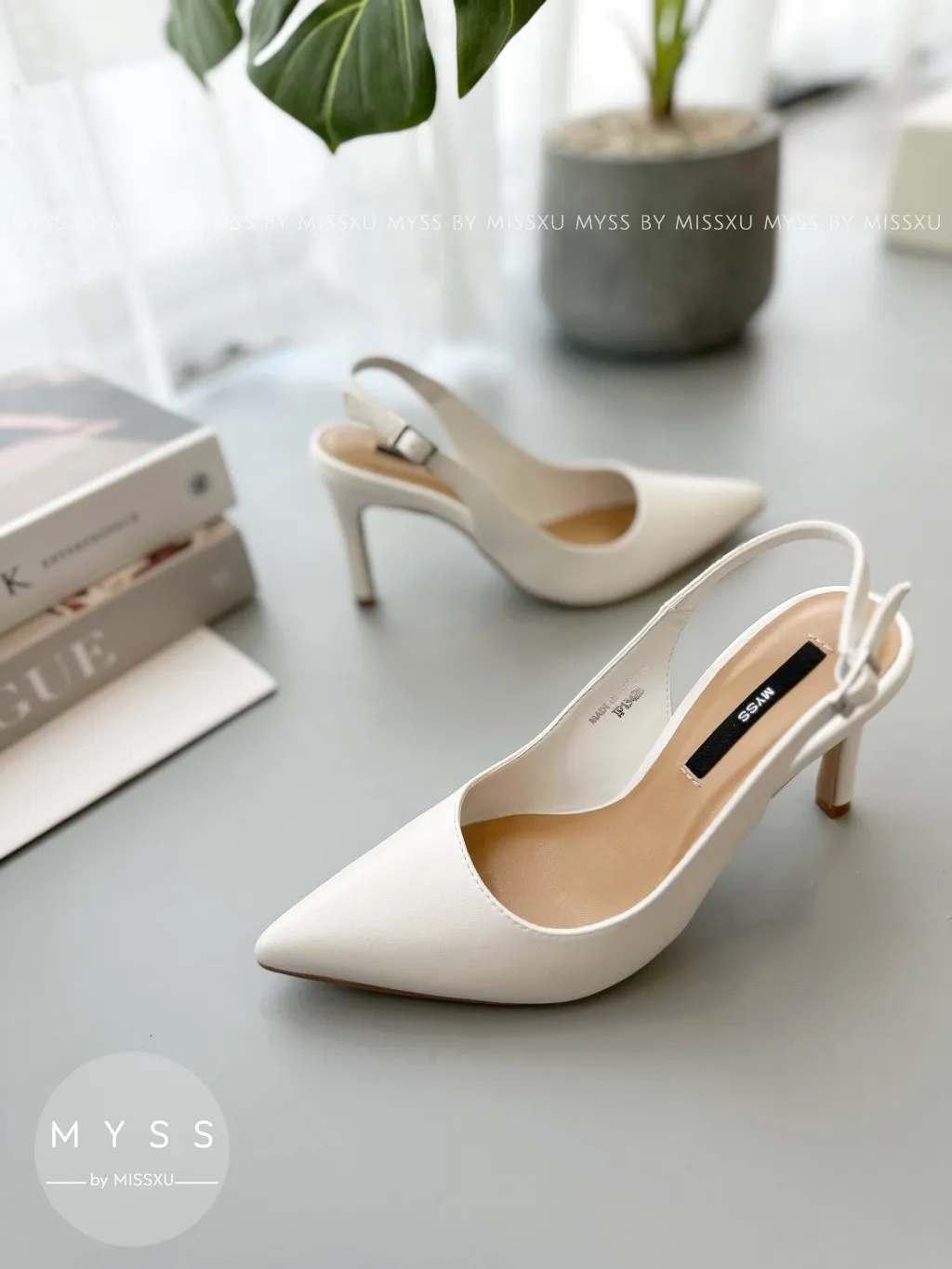 Ảnh Giày cao gót nữ MYSS sling back 9 cm thời trang - CG181 4