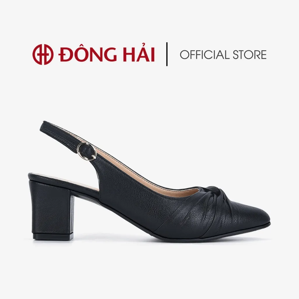 Ảnh Giày Cao Gót Nữ Đông Hải Slingback Nơ Xoắn Gót Vuông 6cm - G5720 2
