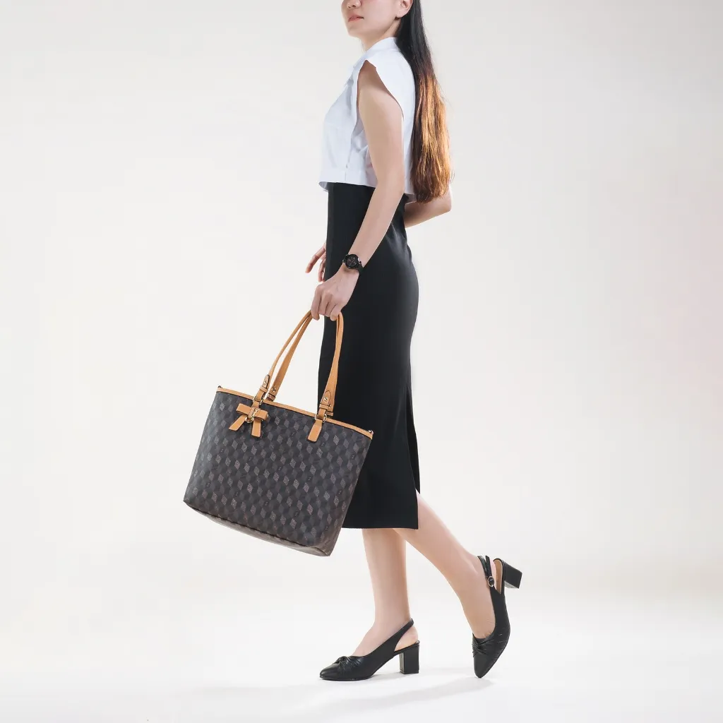 Ảnh Giày Cao Gót Nữ Đông Hải Slingback Nơ Xoắn Gót Vuông 6cm - G5720 3