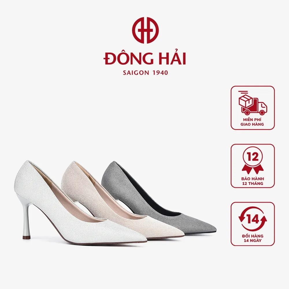 Ảnh Giày Cao Gót Nữ Đông Hải Ánh Nhũ Kim Tuyến Gót Nhọn 9cm - G81P4 1
