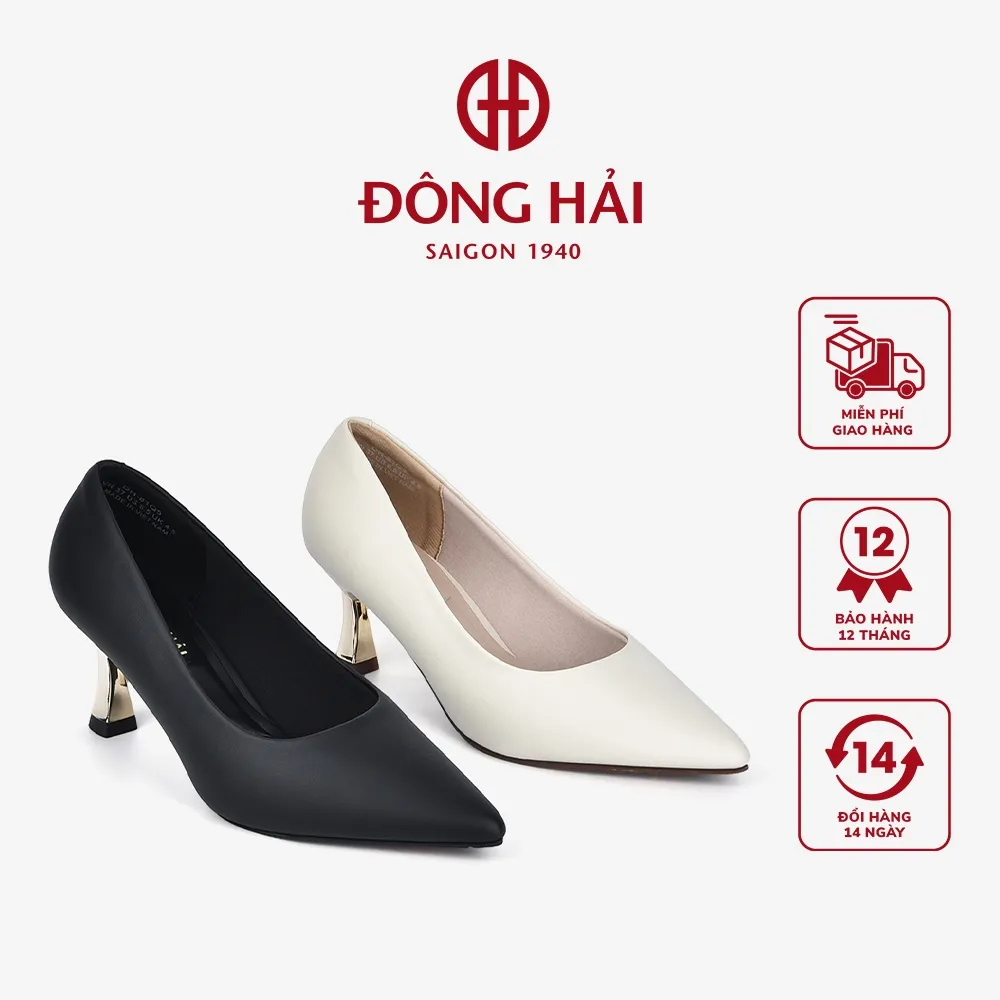 Ảnh Giày Cao Gót Nữ Đông Hải Da Trơn Gót Nhọn 7cm công sở êm chân - G81Q5 1
