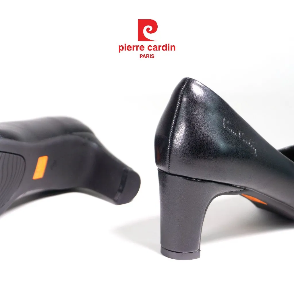 Ảnh Giày cao gót nữ Pierre Cardin gót vuông +6cm, kiểu dáng đơn giản, trẻ trung, không gây đau chấn - 260 4