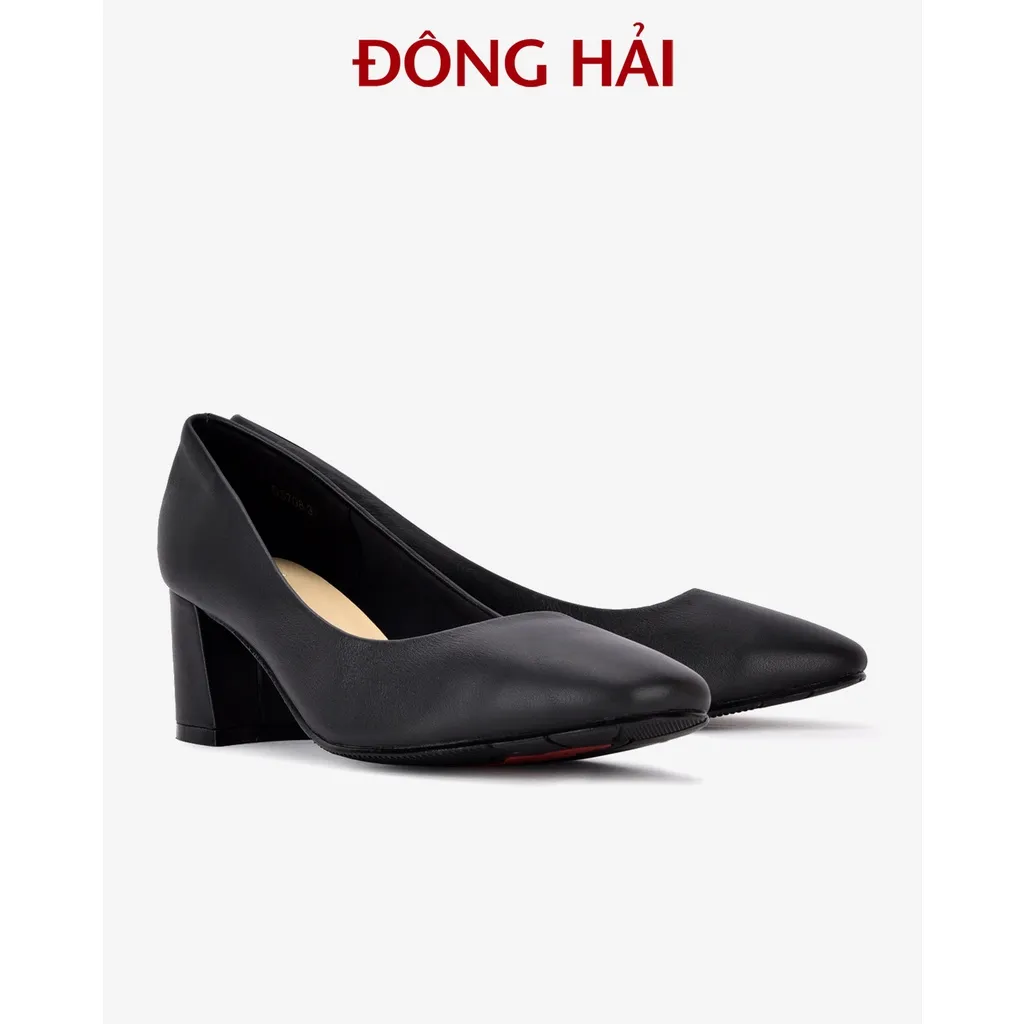 Ảnh Giày cao gót Đông Hải chất liệu da bò cao cấp gót vuông 5cm thanh lịch - G5708 3