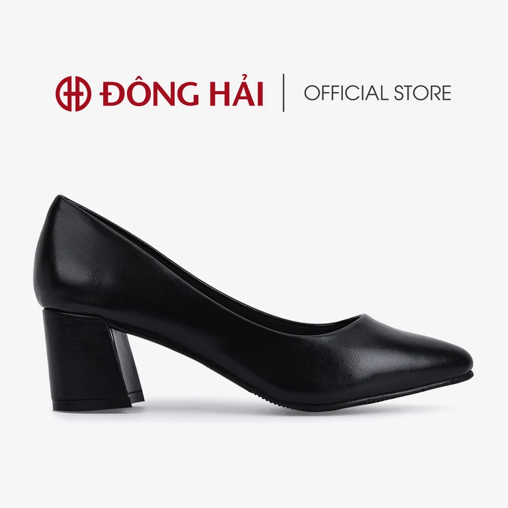 Ảnh Giày cao gót Đông Hải chất liệu microfiber thiết kế mũi nhọn gót vuông 5cm - G5712 2