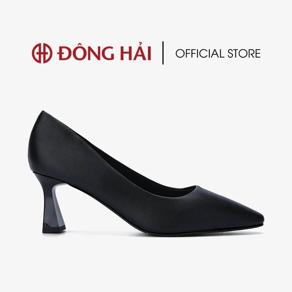 Ảnh Giày cao gót Đông Hải mũi nhọn phối gót cách điệu 7cm - G81M5 3