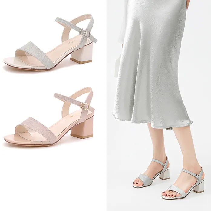 Ảnh Giày Cao Gót, Sandal Nữ Hãng Dusto Siêu Xinh Cho Nàng Gót Vuông Cao 5Cm Quai Da Đính Hạt Sang Trọng 4