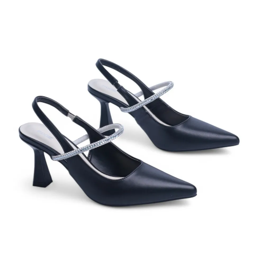Ảnh Giày Cao Gót Slingback 7cm Quai Ngang Dây Đá Pixie H385 2