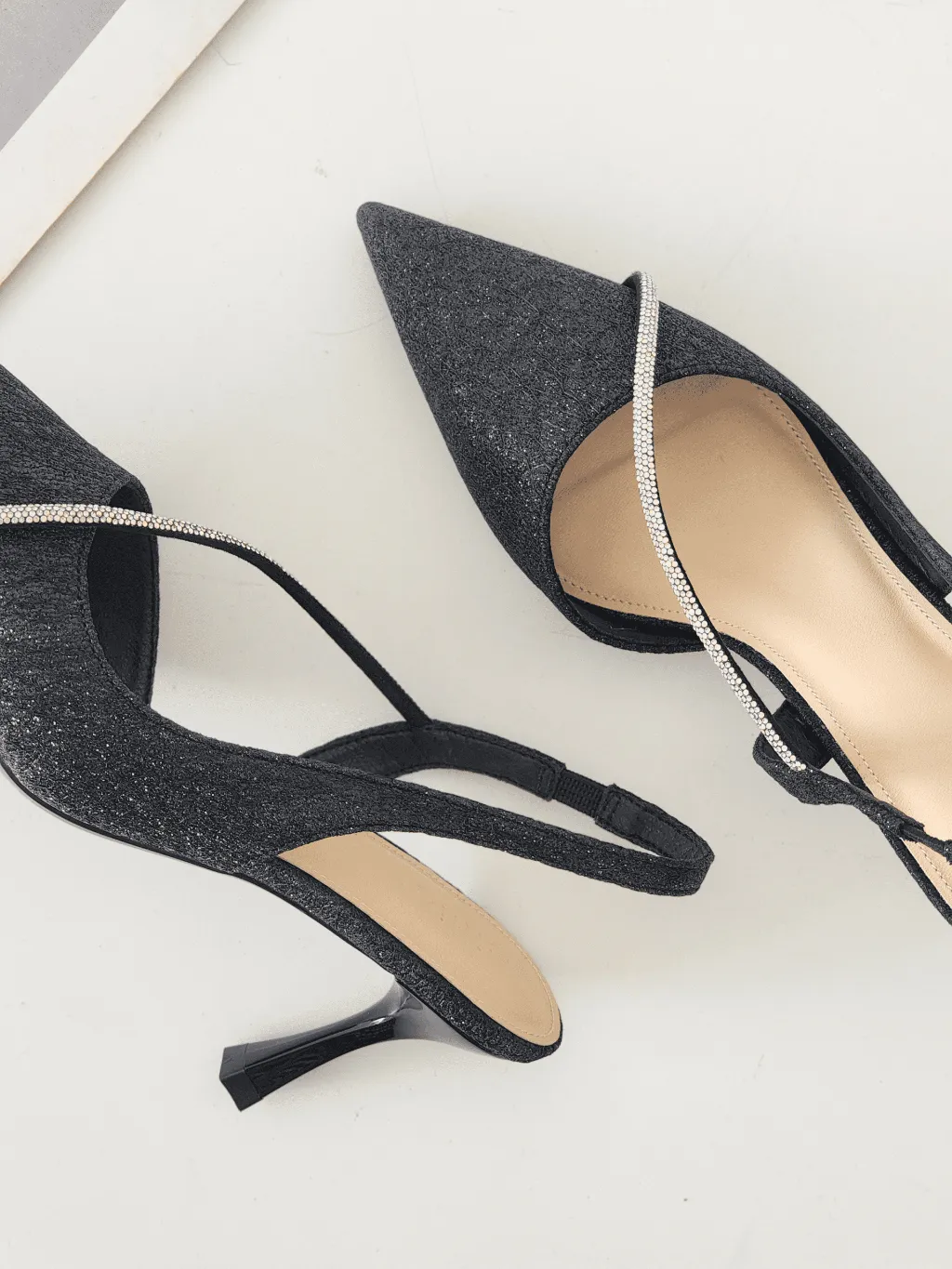 Ảnh Giày Cao Gót Slingback Nữ Cillie Mũi Nhọn Gót Nhọn Cao 8cm Chắc Chắn CG18 4