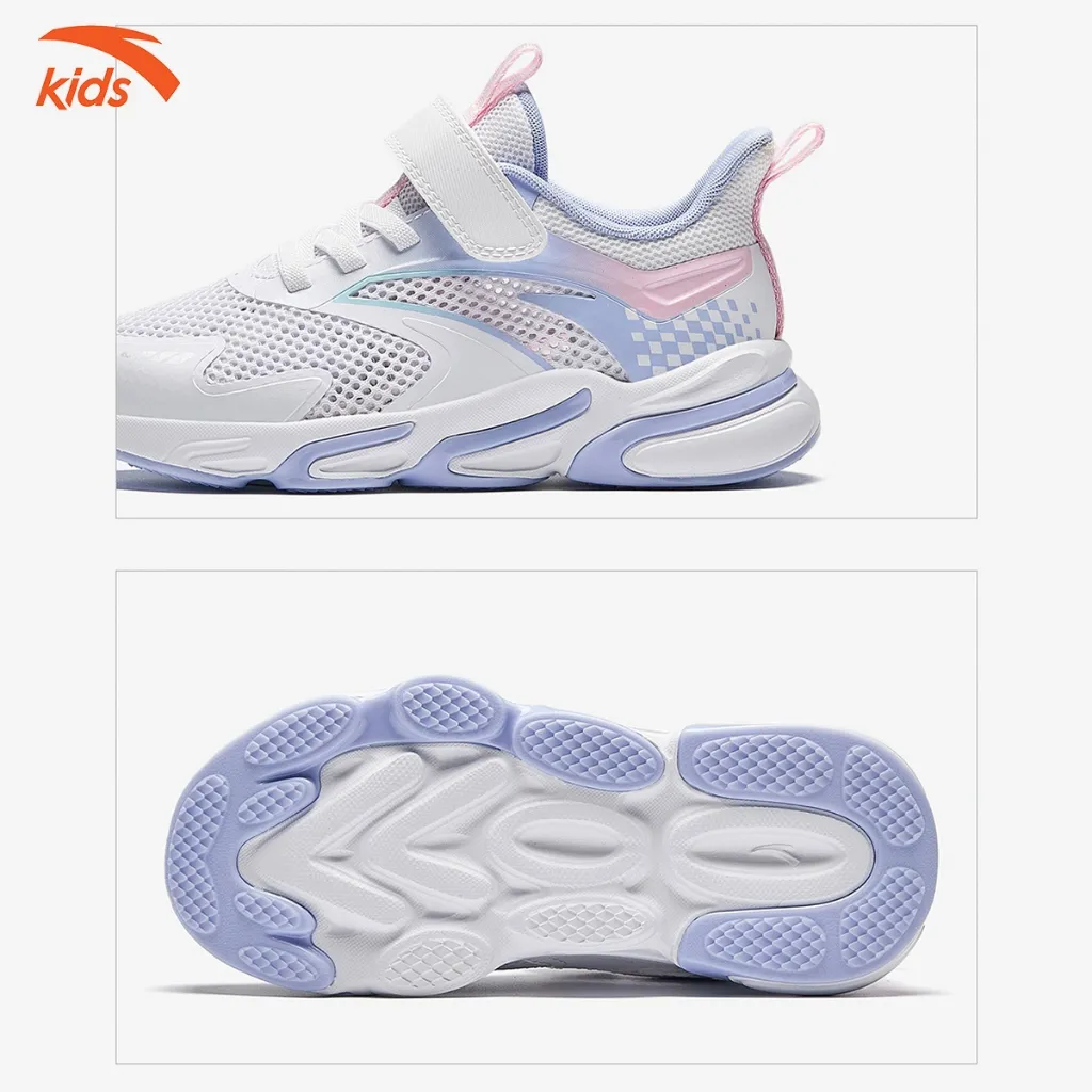 Ảnh Giày Chạy Thể Thao Bé Gái Lưới Thoáng Khí Size 28-32 Anta Kids Red Flame 3224B9908 4