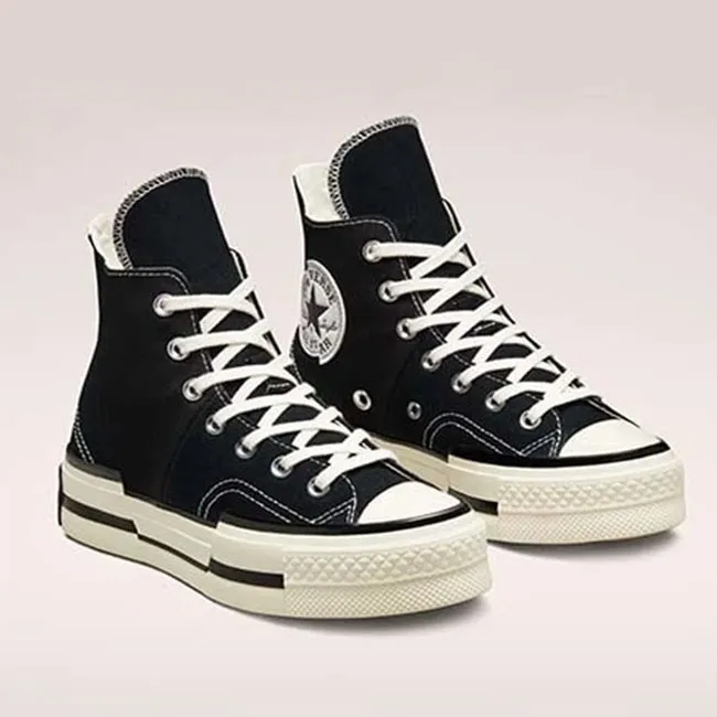 Ảnh Giầy Converse Chuck 70 Plus Black - A00916C, Converse Chính Hãng, Đế Cao Cá Tính, Basic Sneaker 2