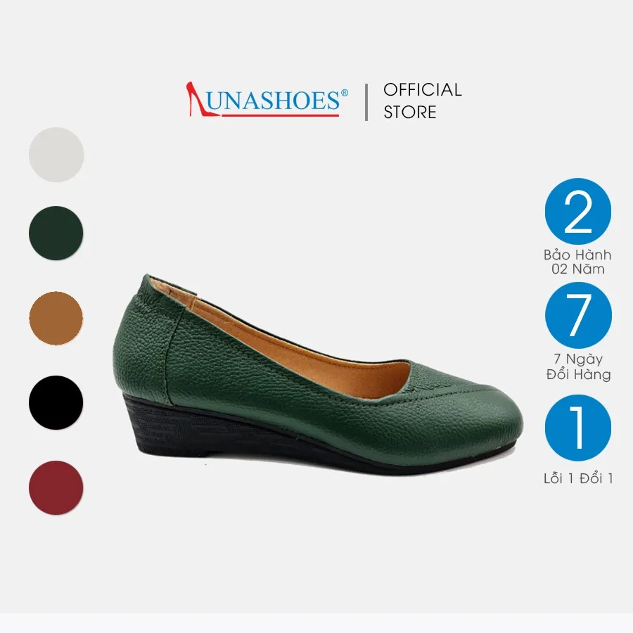 Ảnh Giày da bò nữ 3p LUNASHOES 2103 búp bê mũi vuông đế tpr chống trơn bảo hành 2 năm siêu bền 4