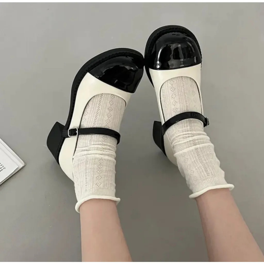 Ảnh Giày da Mary Jane nữ mùa thu FAROSA - K88 Giày oxford nữ mũi tròn da mềm khóa cài cực hót trend 2