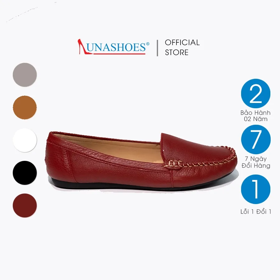 Ảnh Giày đế bệt nữ LUNASHOES 1205 dáng giầy moca chất da bò êm chân phù hợp nhiều lứa tuổi 3