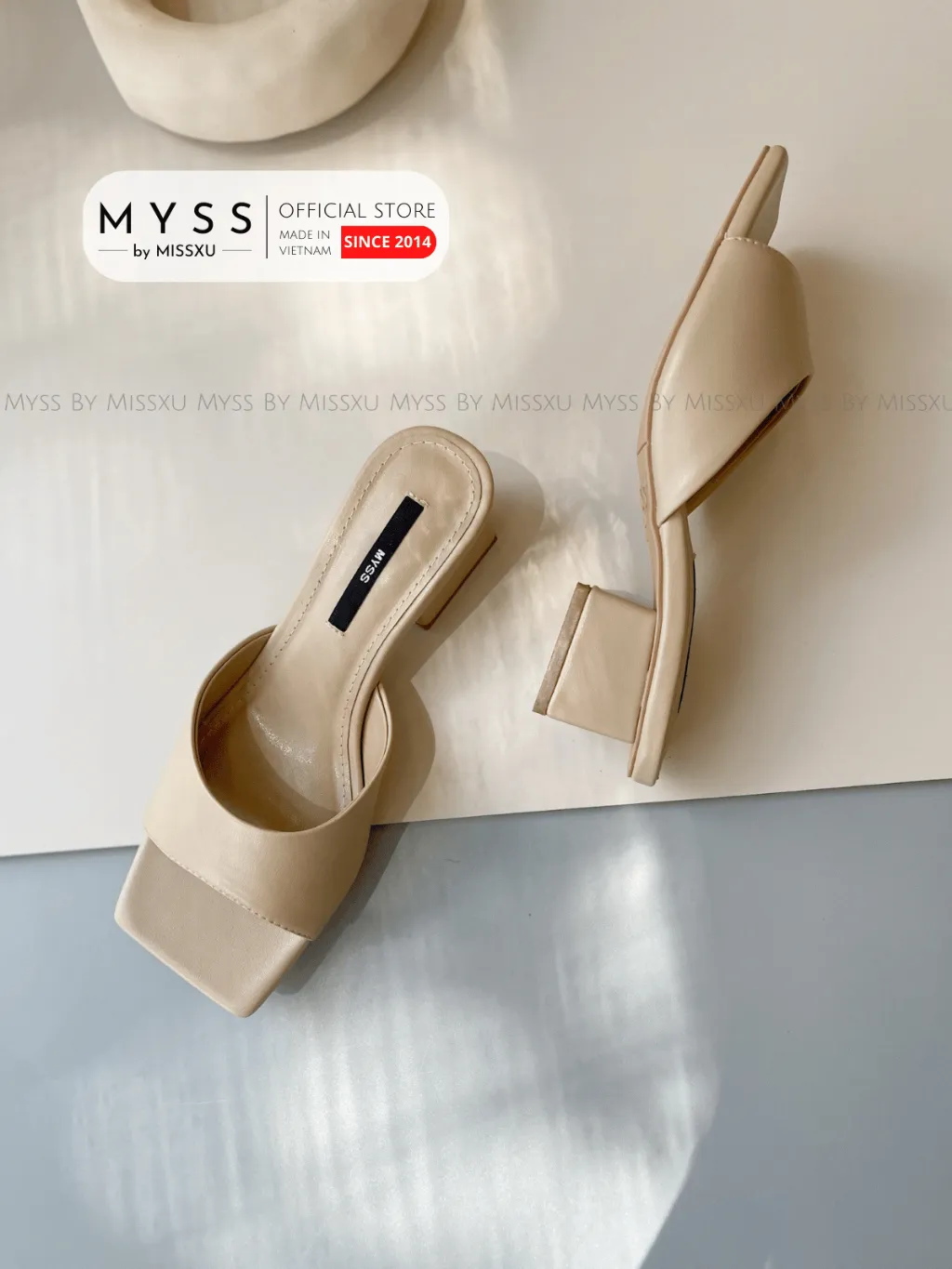 Ảnh Giày guốc nữ MYSS bản ngang 4 cm thời trang - SU193 2