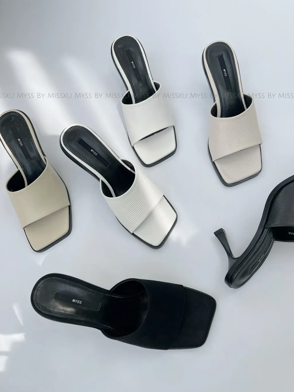 Ảnh Giày guốc sục nữ MYSS mũi vuông bản ngang 7 cm - SU123 4