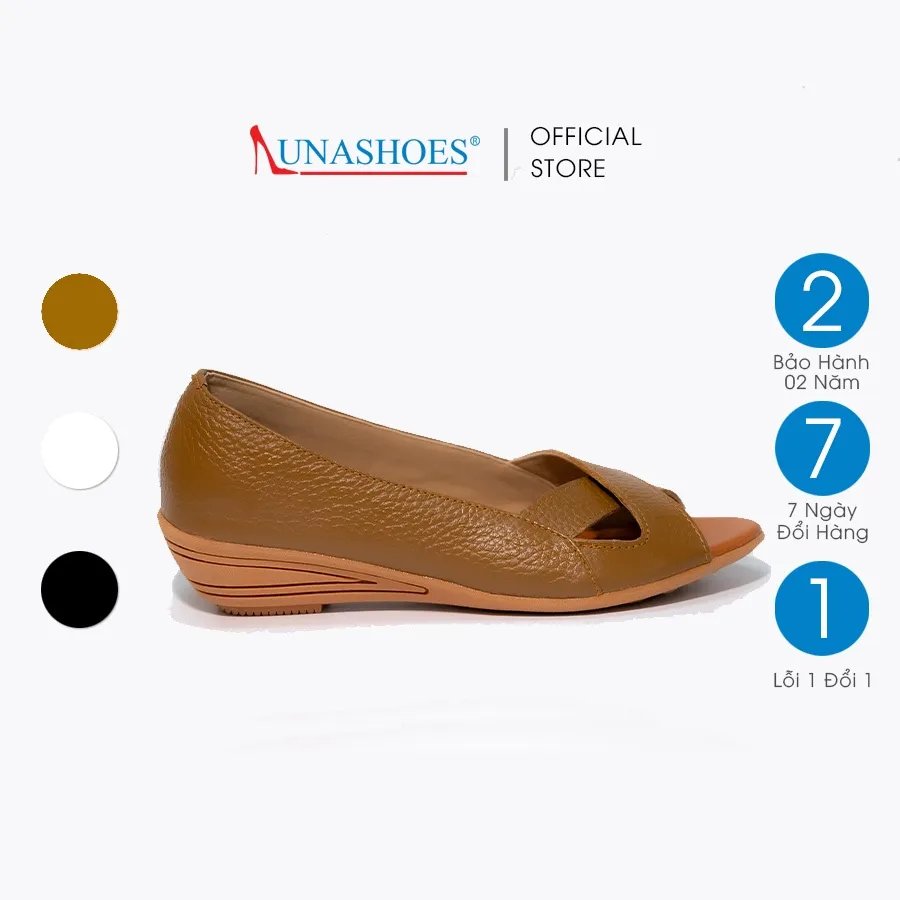 Ảnh Giày hở mũi nữ LUNASHOES 22503 da bò mềm phù hợp đi lại nhiều rất êm chân 2