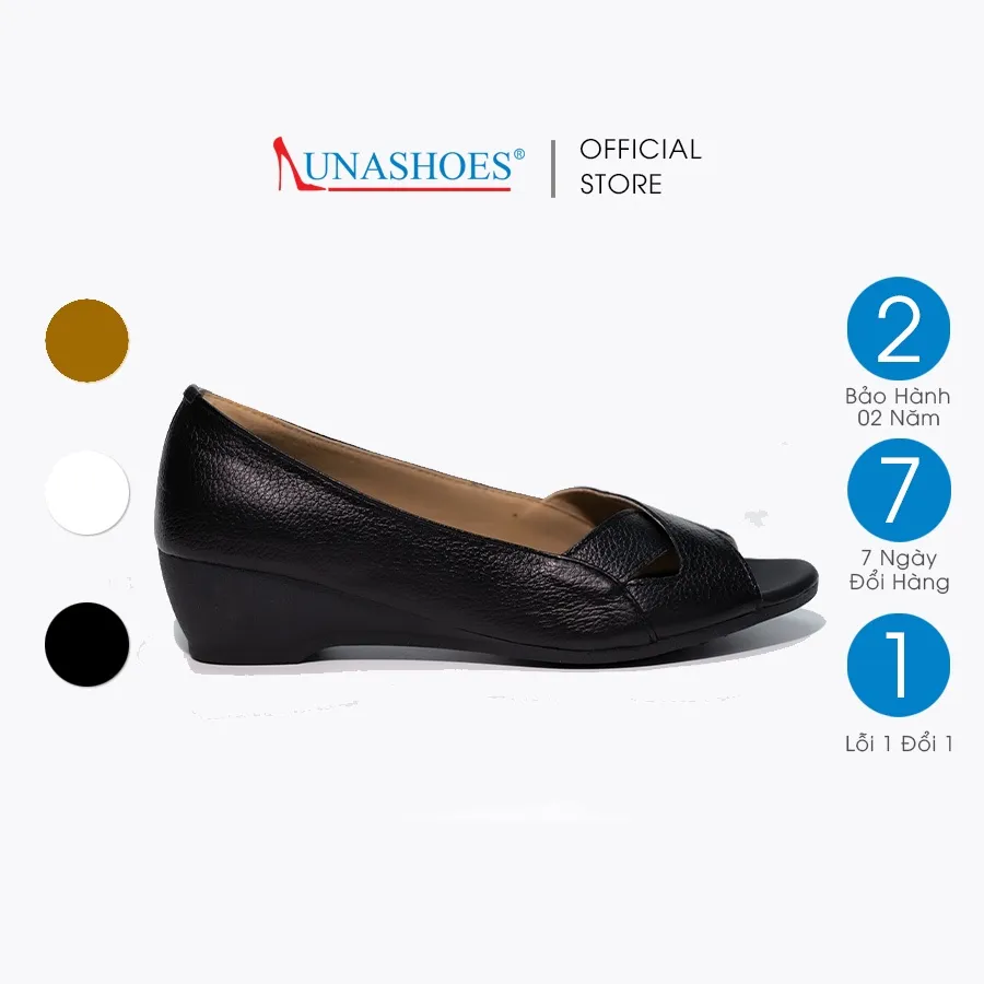 Ảnh Giày hở mũi nữ LUNASHOES 22503 da bò mềm phù hợp đi lại nhiều rất êm chân 3