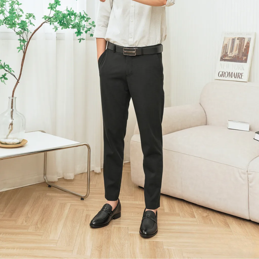 Ảnh Giày lười công sở tăng chiều cao da bò SmartMen GL-04 Đen 2