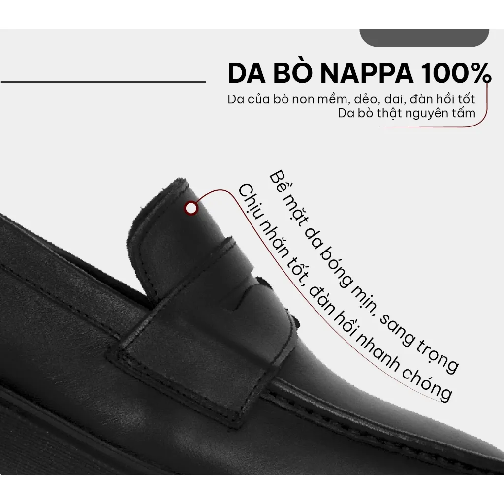 Ảnh Giày lười nam G2 Loafer giày tây công sở trẻ trung bằng da cao cấp chính hãng độn đế  tăng chiều cao 4