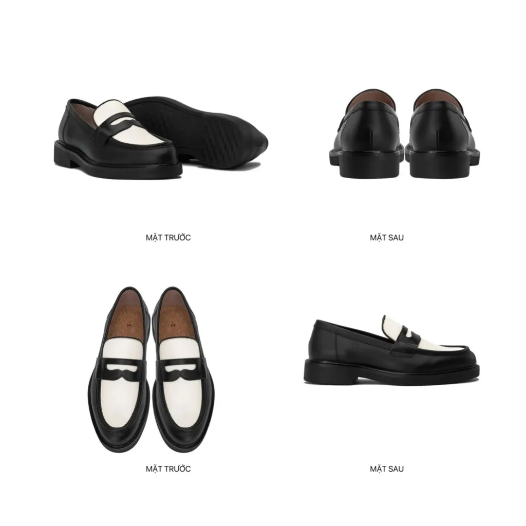 Ảnh Giày Lười Nam Nữ THEWOLF SEAN PENNY LOAFER - Đen / Đen Kem / Tan 3