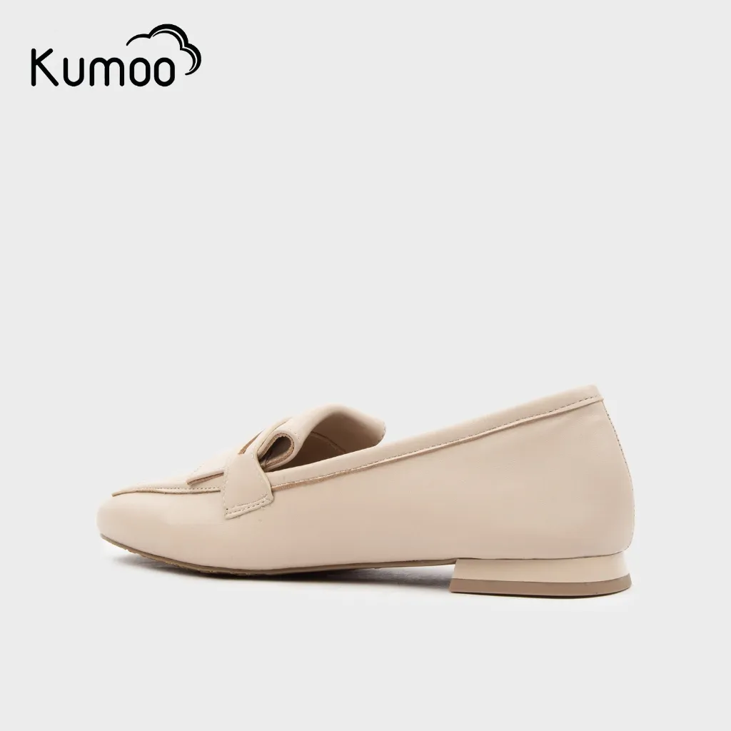 Ảnh Giày Moca Nữ Kumoo MC-KUMO-001-B Màu Be Da Thật Nappa Cao Cấp Phong Cách Lịch Sự, Trẻ Trung 2