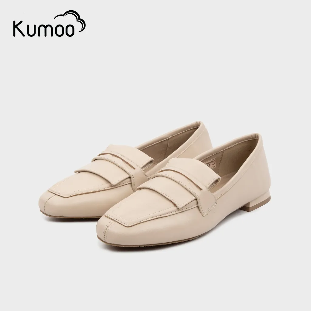 Ảnh Giày Moca Nữ Kumoo MC-KUMO-001-B Màu Be Da Thật Nappa Cao Cấp Phong Cách Lịch Sự, Trẻ Trung 3