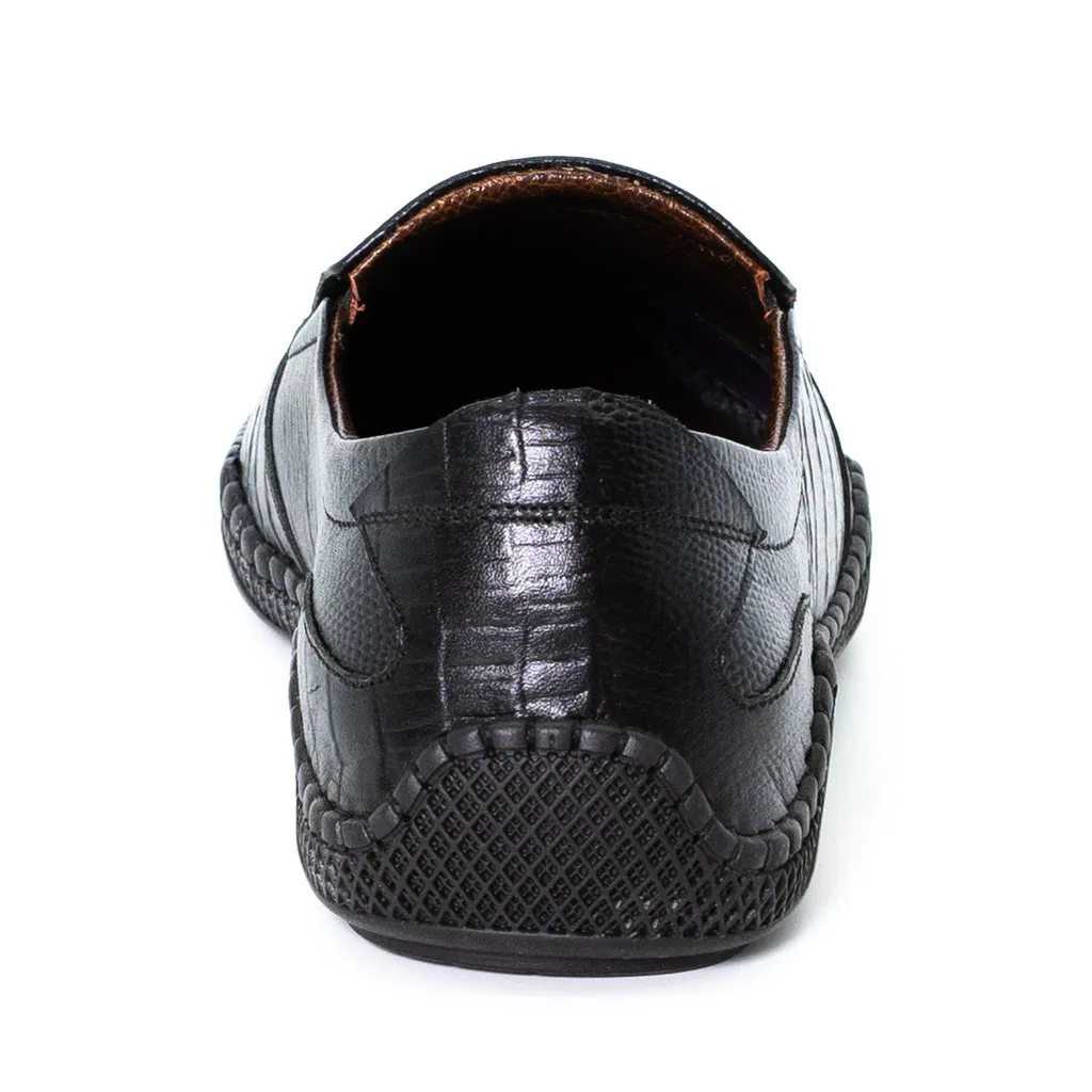 Ảnh Giày mọi da bò dập đầu cá sấu 3D sang trọng VOShoes _VO4097 3