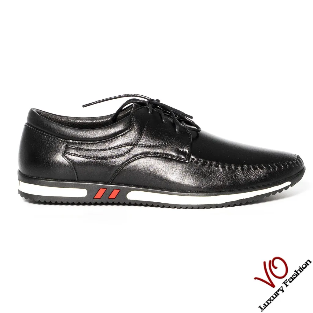 Ảnh Giày mọi da bò thật màu đen trẻ trung VO Shoes_2997 2