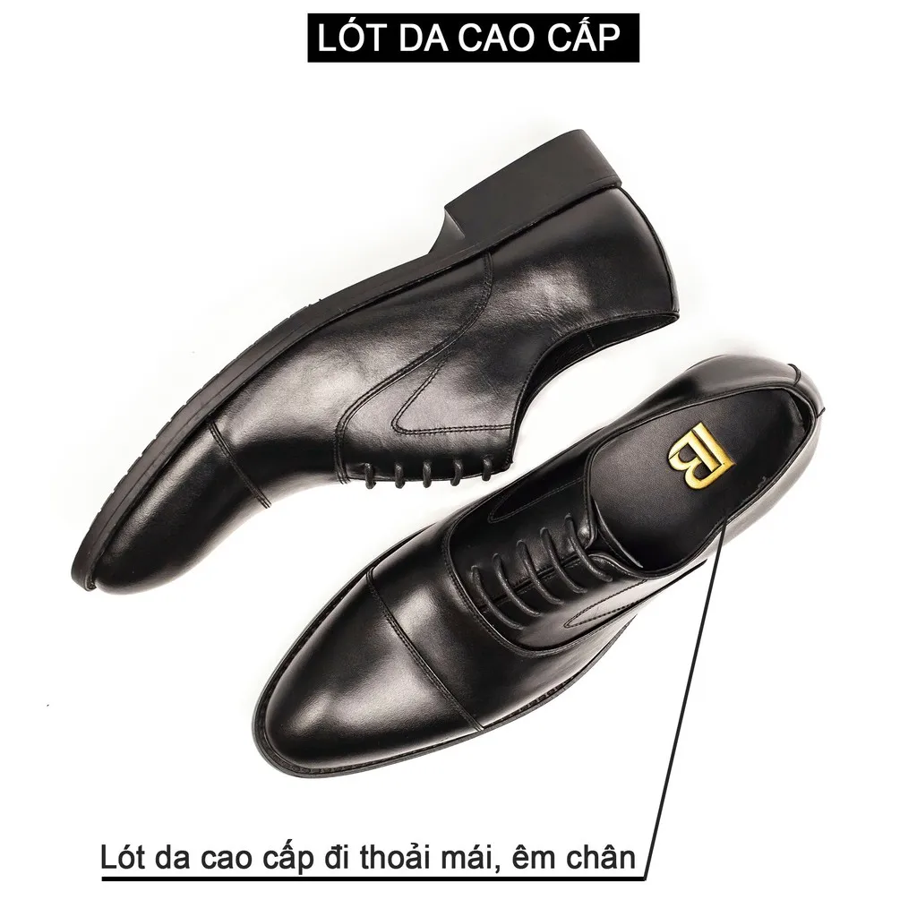 Ảnh Giày nam oxford công sở da bò nappa cao cấp màu đen G105- Bụi leather- hộp sang trọng -Bảo hành 12 tháng 4