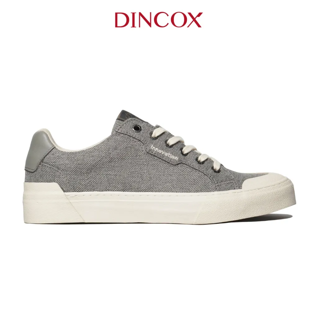Ảnh Giày Nam Sneaker Vải Canvas Đế Bằng DC30 Light Grey Dincox Shoes 2