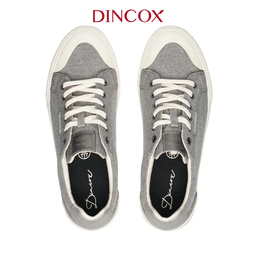 Ảnh Giày Nam Sneaker Vải Canvas Đế Bằng DC30 Light Grey Dincox Shoes 3