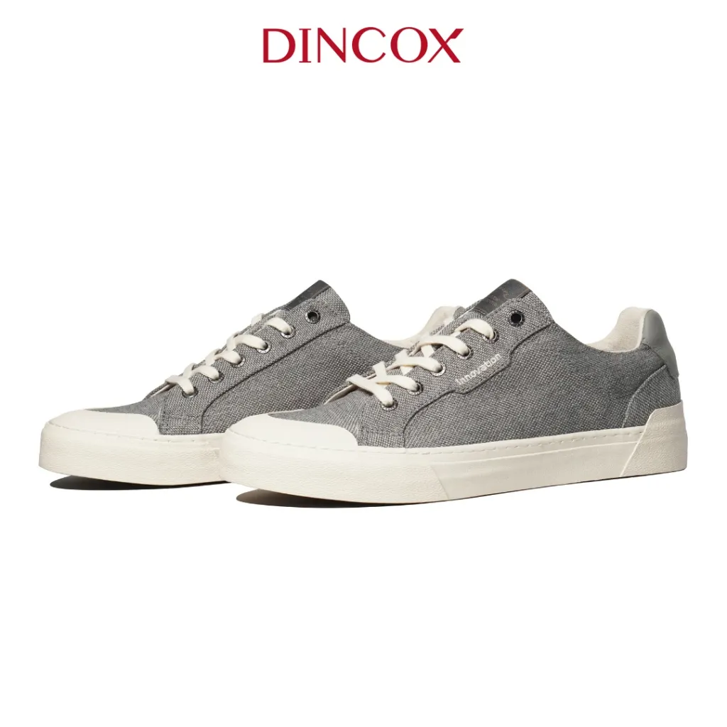 Ảnh Giày Nam Sneaker Vải Canvas Đế Bằng DC30 Light Grey Dincox Shoes 4