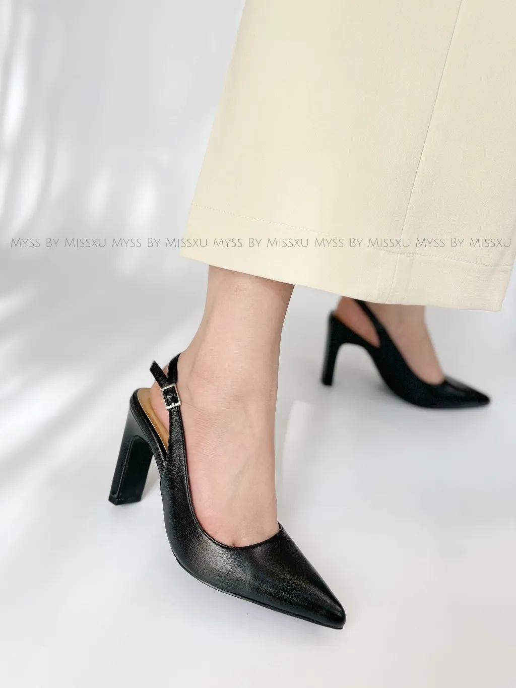 Ảnh Giày nữ cao gót MYSS mũi nhọn quai sau 9cm thời trang - CG171 2