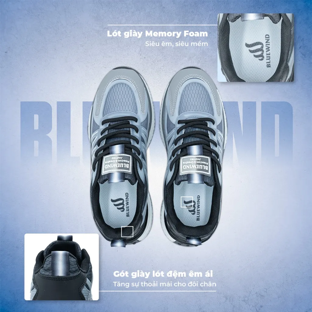 Ảnh Giày Đôi Thể Thao Nam Nữ BLUEWIND Sort Hand Thoáng Khí Đế Cao Su Nguyên Khối Êm Mềm 68376 4