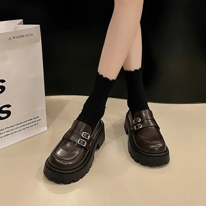 Ảnh Giày Oxford nữ FAROSA - H70  giày nữ cổ thấp da trơn cao cấp đế 5cm mẫu mới cực hót 2