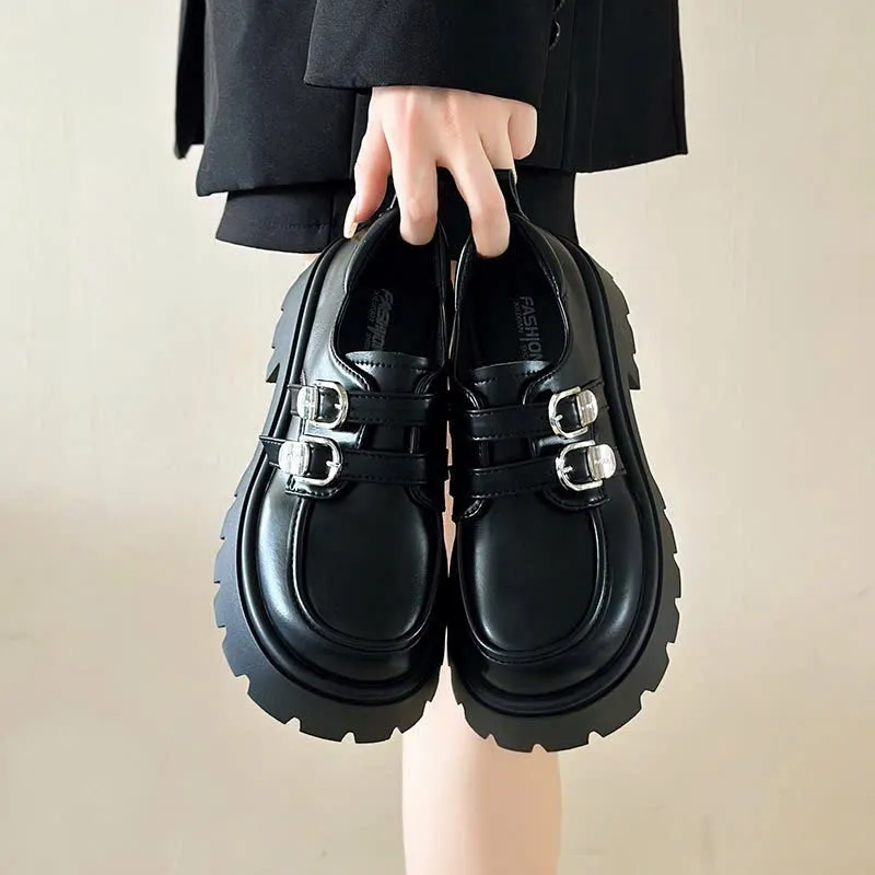 Ảnh Giày Oxford nữ FAROSA - H70  giày nữ cổ thấp da trơn cao cấp đế 5cm mẫu mới cực hót 4