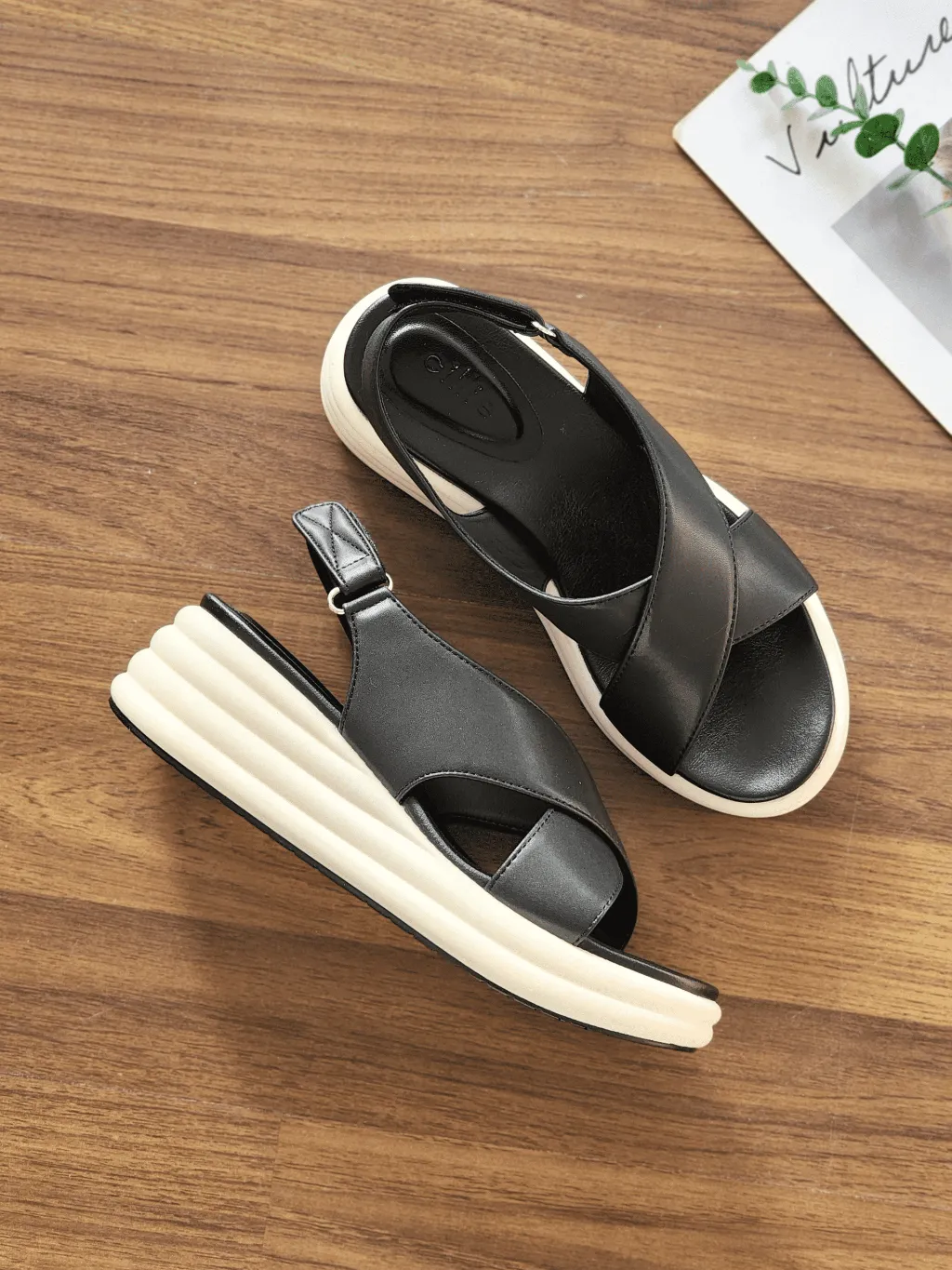 Ảnh Giày Sandal Bánh Mì Nữ Cillie Đế Cao Mềm 5cm Không Đau Chân Quai Chéo SD30 4
