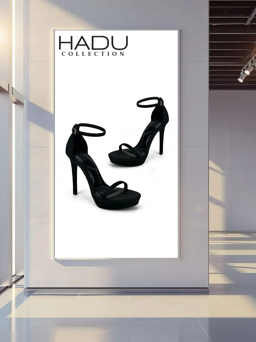 Ảnh Giày Sandal Cao Gót 12P Quai Ngang Đúp Trước 3P HADU M974 Form Dáng Chắc Chắn Êm Ái BH 12T 4