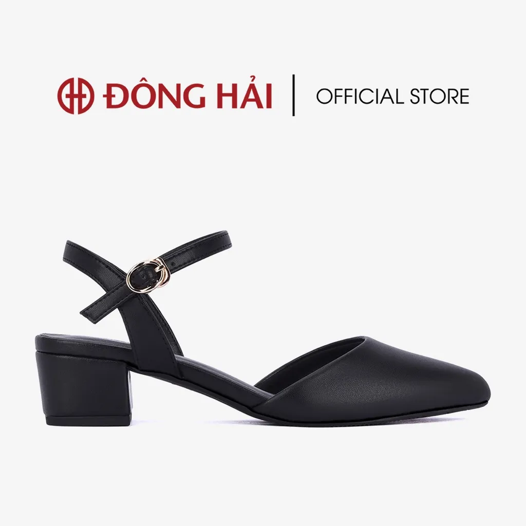 Ảnh Giày Sandal cao gót Nữ Đông Hải gót vuông 4cm mũi nhọn thanh lịch - S81D4 4