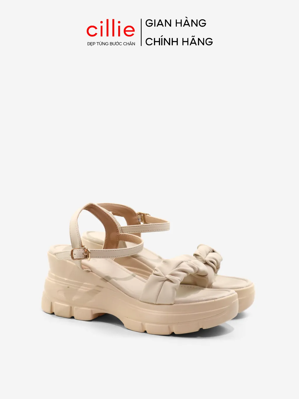 Ảnh Giày Sandal Đế Xuồng Nữ Cillie Đế Bánh Mì Cao Dễ Mang Quai Nhún Êm Mềm Không Đau Chân SD26 1