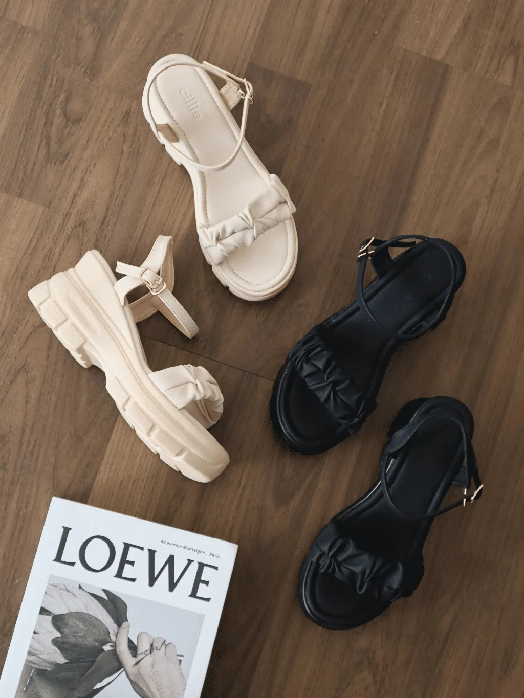 Ảnh Giày Sandal Đế Xuồng Nữ Cillie Đế Bánh Mì Cao Dễ Mang Quai Nhún Êm Mềm Không Đau Chân SD26 4