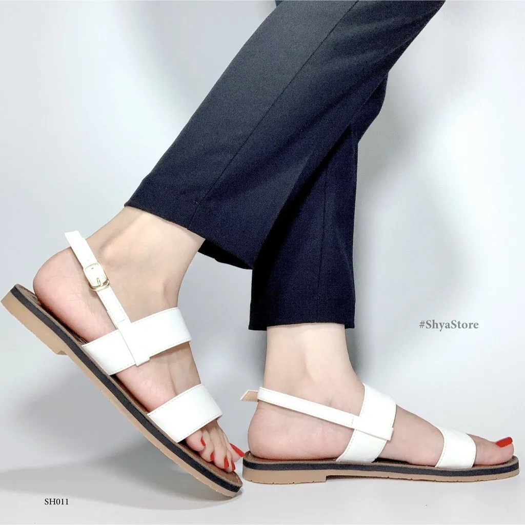 Ảnh Giày Sandal đi học Thời Trang biển Hishoo Quai hậu Ngang Da Mềm Cao Cấp Có Bigsize VNXK Ulzzang Quai Mảnh Nam Nữ S050 4