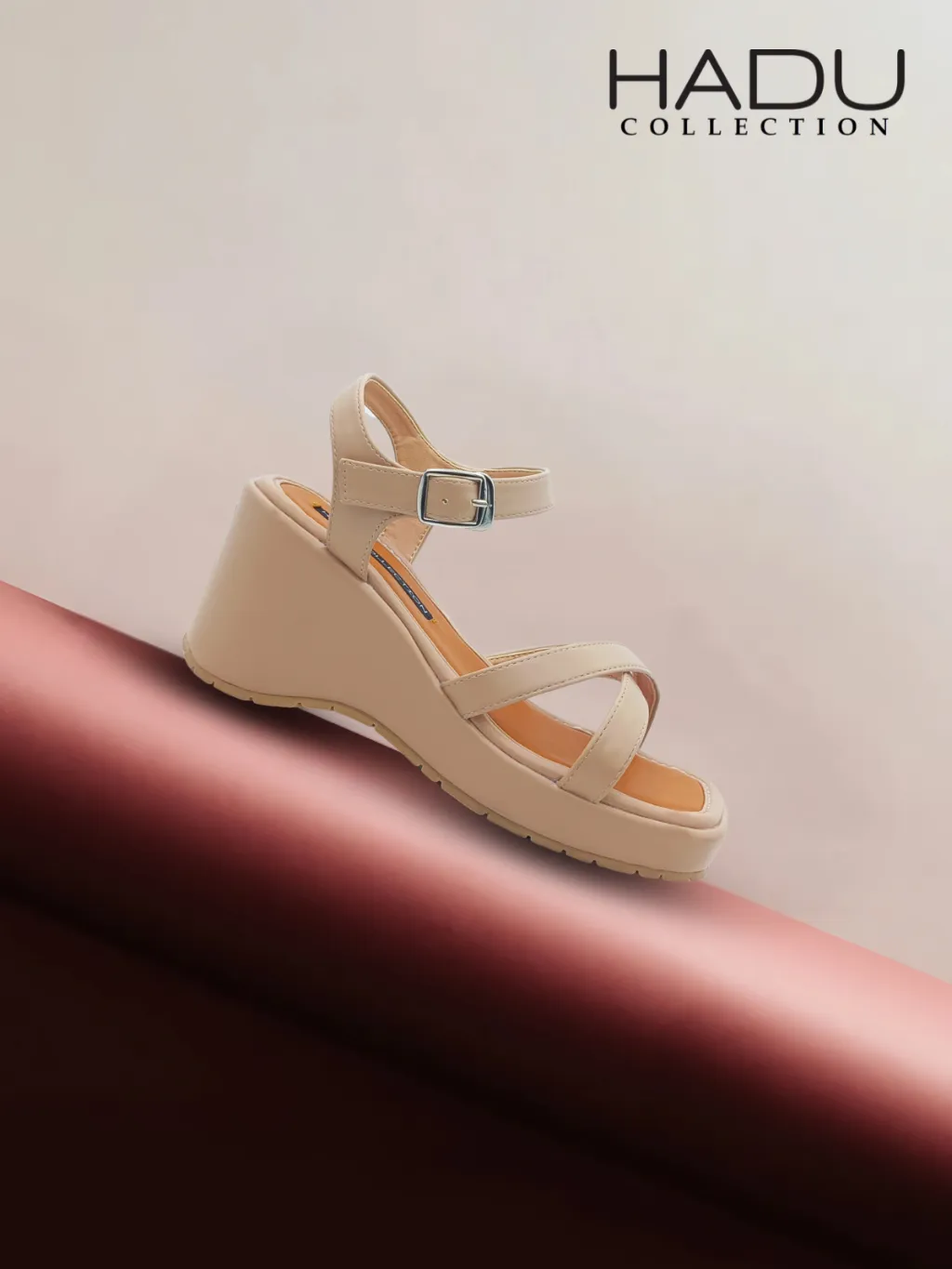 Ảnh Giày Sandal Đế Xuồng 7P Quai Chéo XIARA HADU MX14 Da PU Cao Cấp Đế Cao Su Chống Trơn BH 12 Tháng 3
